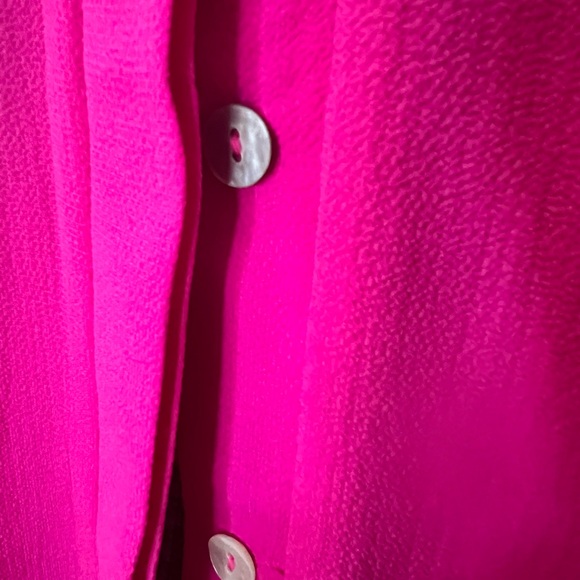 Papermoon Fuchsia Button Front Blouse - M - Picture 4 of 7
